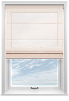 Pavia Voile, Peach Blush - Twist&Fit Roman Blind